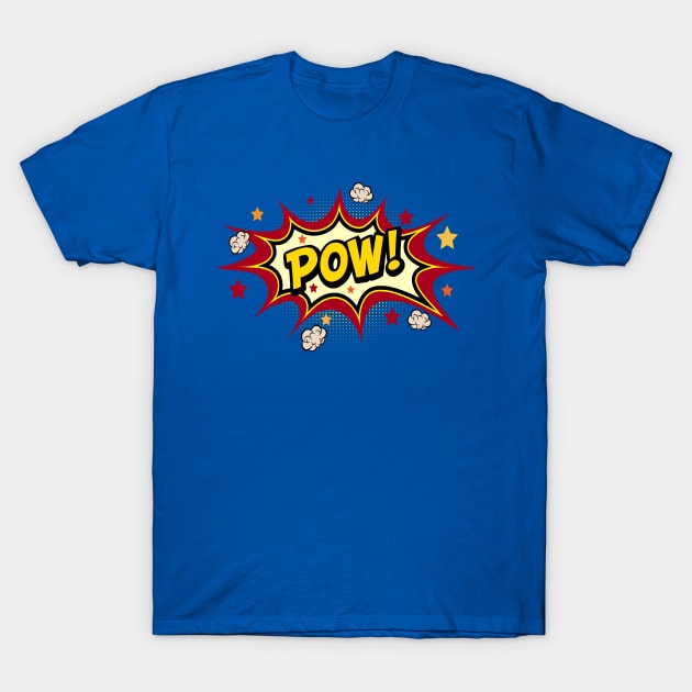 Comic book sound effect in classic cartoon call-out: POW! T-Shirt by Ofeefee